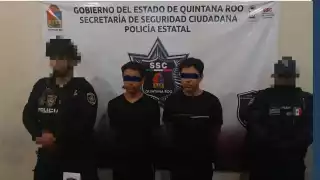 Detienen a dos jóvenes por posesión de un arma de fuego y drogas en  Tulum