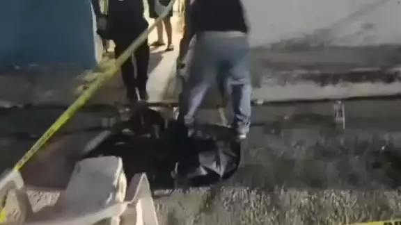 El cuerpo de la perrita fue levantado por las autoridades. El cuerpo de la perrita fue levantado por las autoridades.