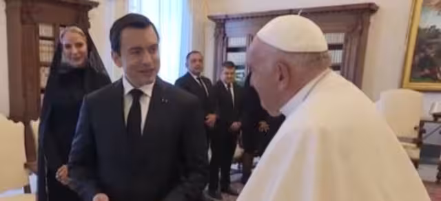 El Papa Francisco recibió este lunes al presidente de Ecuador, Daniel Noboa