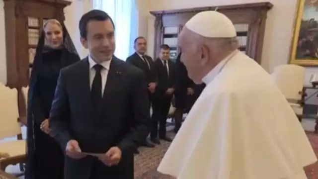 El Papa Francisco recibió este lunes al presidente de Ecuador, Daniel Noboa