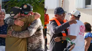 Capitanes cozumeleños regresan con sus familias tras  ser rescatados en el Golfo de México: VIDEO            