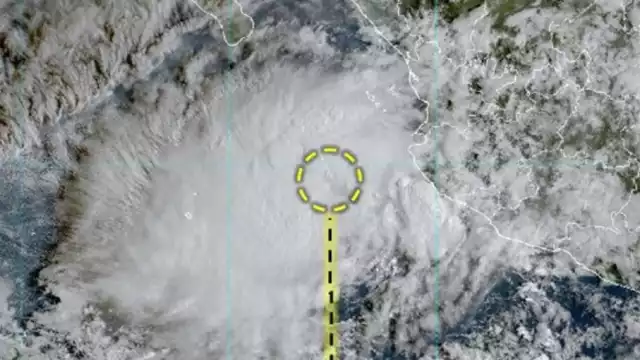 Así luce el centro de la Depresión Tropical Nueve-E