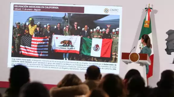 El gobierno californiano proporcionó equipo especializado y organizó sesiones de información estratégica para la brigada mexicana El gobierno californiano proporcionó equipo especializado y organizó sesiones de información estratégica para la brigada mexicana