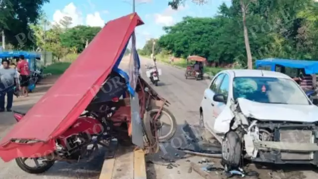 El accidente ocurrió sobre la carretera Hecelchakán–Santa Cruz, donde solo un carril está habilitado por un conflicto legal.