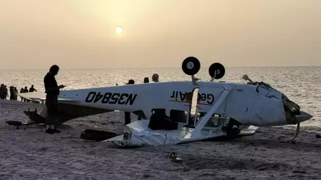 Así terminó la avioneta en Ciudad del Carmen