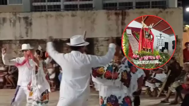 En Bacabchén, comunidad de Dzitbalché, inició la fiesta patronal con la bajada de San Miguel Arcángel.