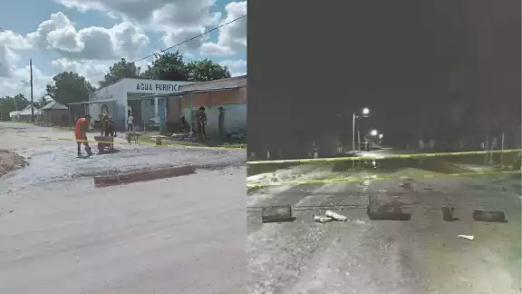 La protesta tuvo efecto y ya están reparando las calles La protesta tuvo efecto y ya están reparando las calles