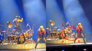 Baterista de Maná se cae del escenario durante show en Texas
