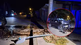 Accidente en la glorieta Lázaro Cárdenas deja a una persona lesionada y sin luz a colonias