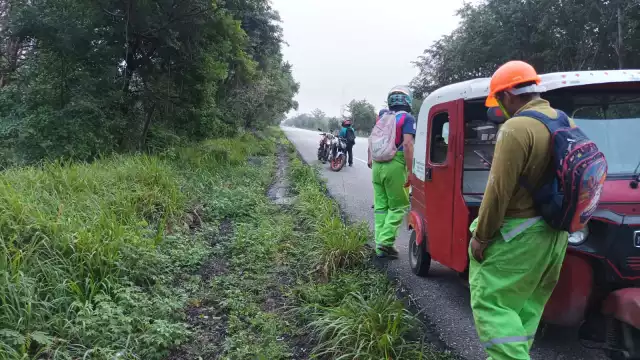 Trabajadores de la zona lo encontraron tirado boca arriba