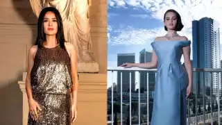 Salma Hayek permite brillar a Selena Gomez en entrevista durante los Globos de Oro