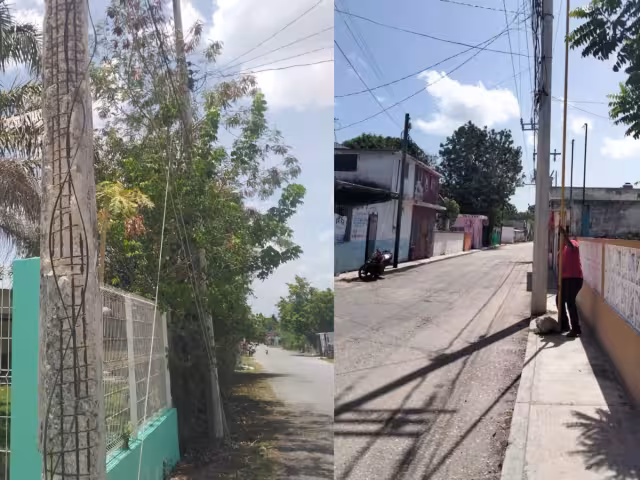 Vecinos de Sabancuy denuncian apagones constantes por cables viejos y falta de personal de CFE
