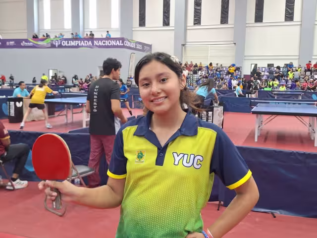 Las jugadoras yucatecas de tenis de mesa tuvieron un buen inicio en la Olimpiada Nacional 2025.