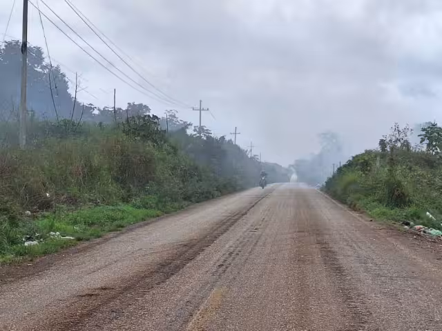 El humo obstaculiza la visibilidad en la carretera, incrementando el riesgo de accidentes