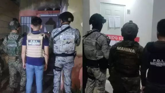 Durante los cateos se encontraron varias bolsas con presunta marihuana Durante los cateos se encontraron varias bolsas con presunta marihuana