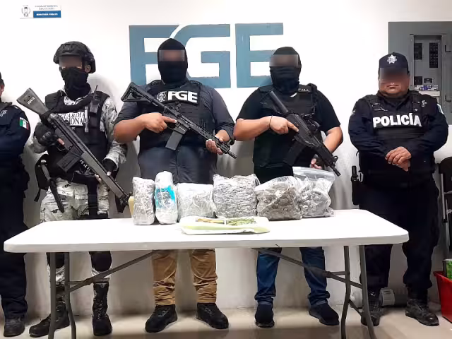 Varios dosis similares a la marihuana fueron confiscadas.