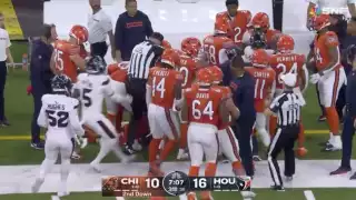 Azeez Al-Shaair golpea a Caleb Williams, desata confrontación en el Texans vs. Bears