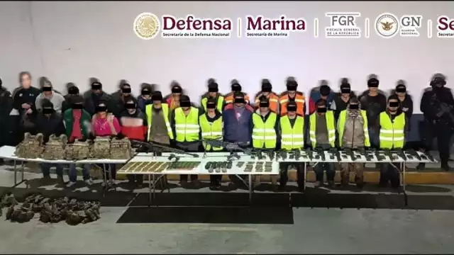 Detienen a 27 personas en operativo realizo en Iturbide, Nuevo León.