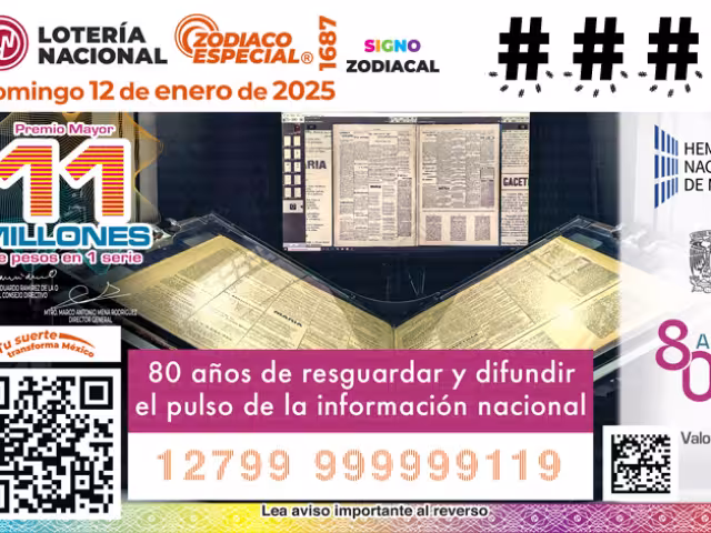 El boleto que será sorteado el próximo domingo