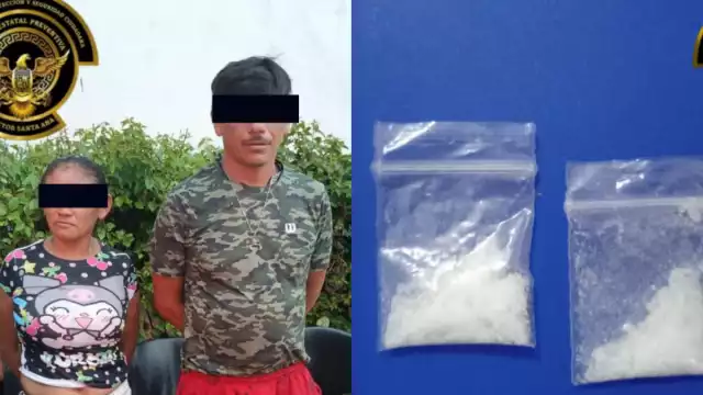 La SPSC de Campeche detuvo a dos individuos por presunto consumo de sustancias prohibidas en el barrio de Santa Ana.