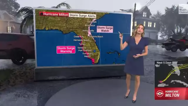 Simulación de un huracán categoría 5 muestra el nivel del agua al que puede llegar en Tampa, Florida.