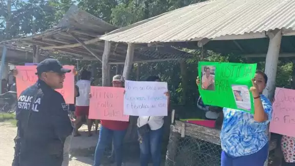 Así lucía la manifestación en el tramo carretero