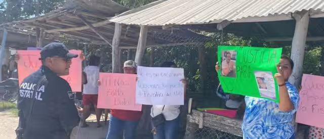 Así lucía la manifestación en el tramo carretero