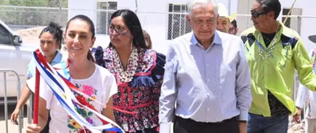 Claudia Sheinbaum recibió el bastón de mando por parte del pueblo Seri