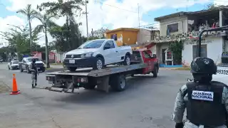 UNTRAC asegura camioneta en Felipe Carrillo Puerto por investigaciones de la FGE