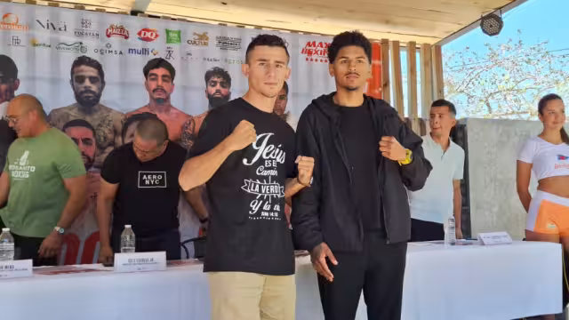 Ambos boxeadores se vieron la cara este jueves en la presentación oficial del combate
