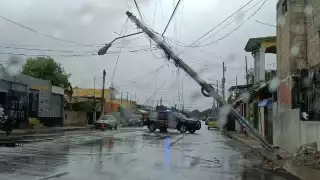 La lluvia y el viento registrados la tarde de este jueves en Mérida provocaron distintos daños