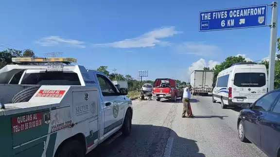 El accidente generó tránsito lento sobre la carretera 307 El accidente generó tránsito lento sobre la carretera 307