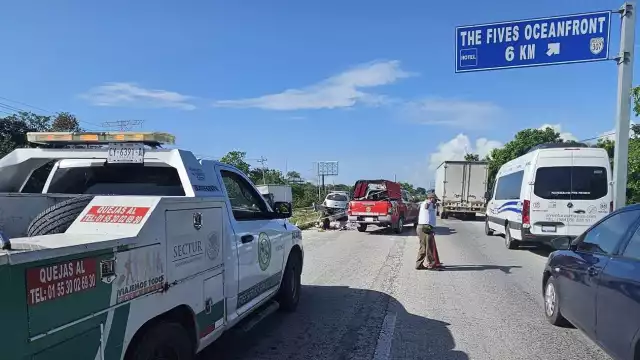 El accidente generó tránsito lento sobre la carretera 307