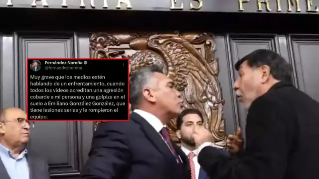 La sesión de la Comisión Permanente terminó en golpes entre Gerardo Fernández Noroña y Alejandro “Alito” Moreno.