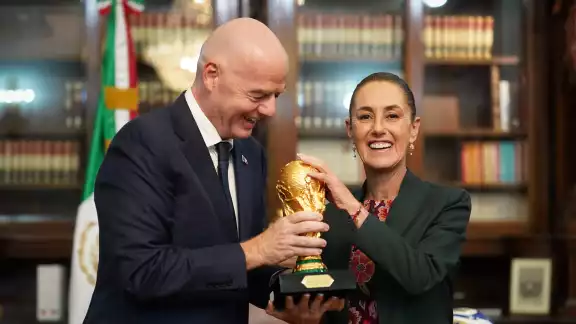 Infantino y Sheinbaum en Palacio Nacional Infantino y Sheinbaum en Palacio Nacional