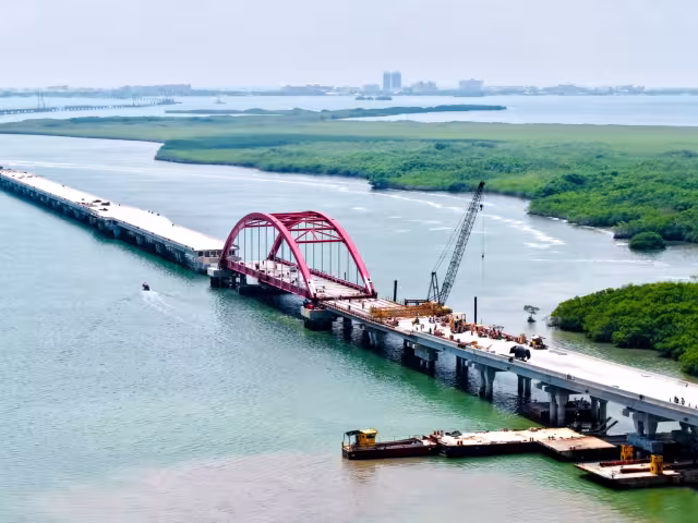 Se trata del segundo puente más largo de Latinoamérica sobre una laguna