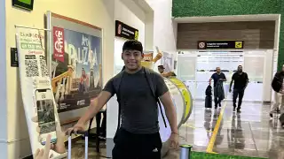 Aeropuerto de Campeche de gala, llega el campeón panamericano de pesas 