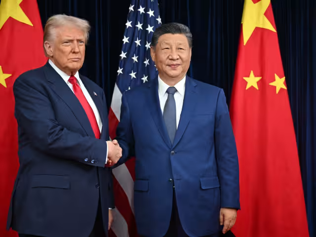 Donald Trump y Xi Jinping estrecharon sus manos.