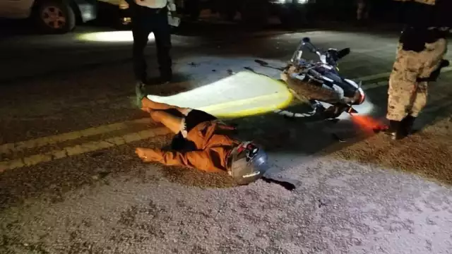 Motociclista pierde la vida en Calakmul, Campeche, tras un accidente vial