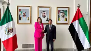 Cecilia Patrón se reúne con el embajador de Emiratos Árabes Unidos para impulsar proyectos de inversión en Mérida