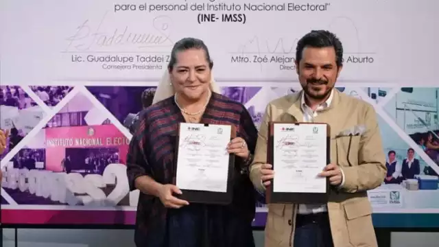 INE e IMSS fimaron un acuerdo de colaboración para los comicios del 2 de junio