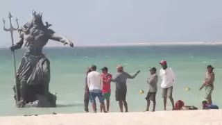 "Poseidón", Dios del Mar,  llega a conquistar a Progreso