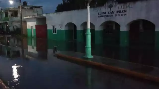 Las precipitaciones provocaron algunas inundaciones en la localidad.