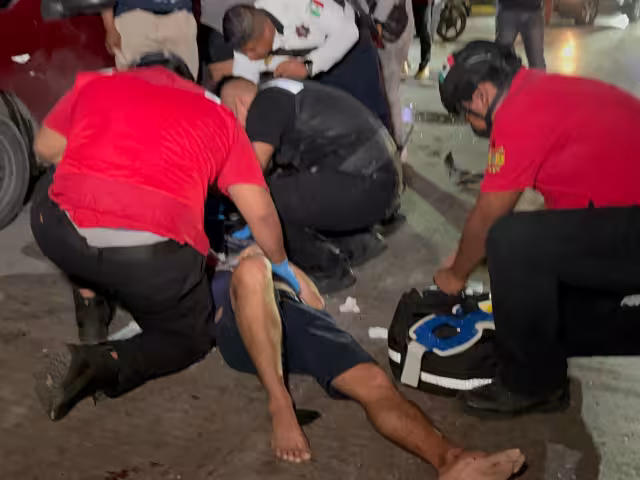 Motociclista sufre accidente en Campeche