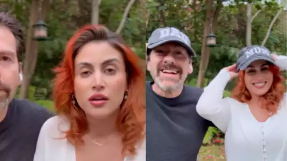 La pareja dio la noticia a través de sus redes sociales con un cómico video La pareja dio la noticia a través de sus redes sociales con un cómico video