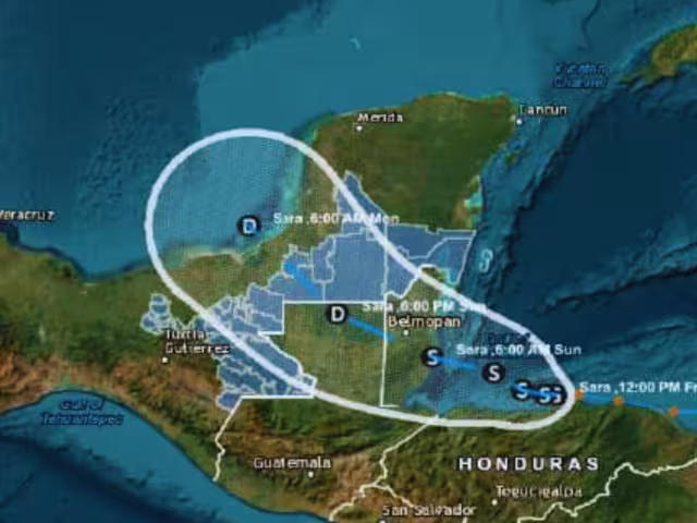La Coordinación Nacional de Protección Civil emitió una alerta azul en Campeche por la tormenta tropical Sara