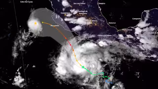 El huracán Simon y la tormenta Trudy registran activa presencia en el Pacífico mexicano.