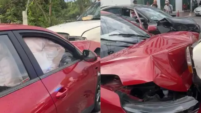 Paramédicos acudieron al lugar para atender a las lesionadas