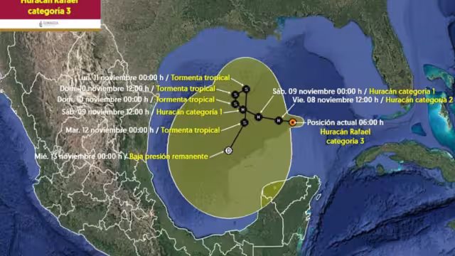 Se preven lluvias para los estados de Quintana Roo, Campeche y Yucatán