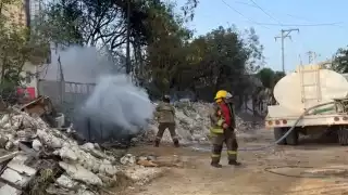 Los vulcanos lograron controlar el fuego desde el exterior.